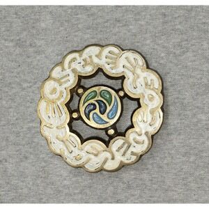 Vtg The Starship Earth Enameled Belt Buckle by Ecology Designs Israel 1971 Phila